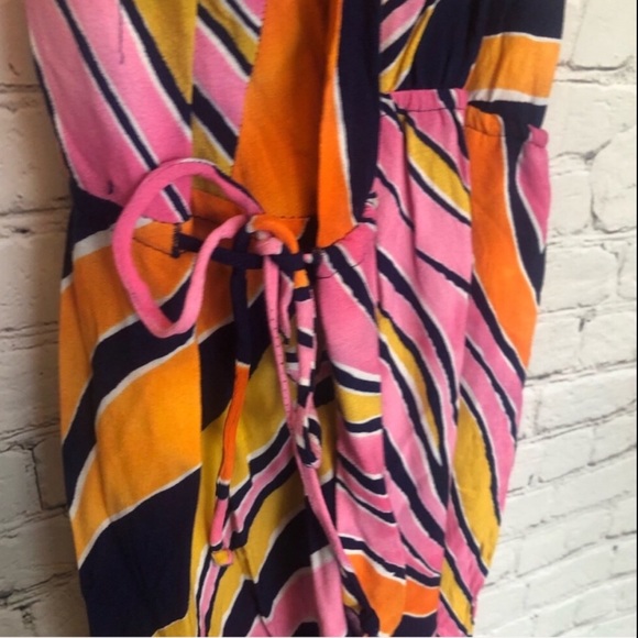 ANTHROPOLOGIE / Maeve finley pink yellow jumpsuit - Picture 6 of 6